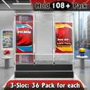 Booster-Pack-Dispenser with Black Base Premium 3-Slot Acrylic Card Pack Dispenser Organize & Display PKMN, MTG, Sports Cards - Stackable TCG Storage (108+ Packs)