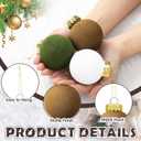 HyDren 16 Pcs Neutral Textured Christmas Ball Ornaments 2.4 Inch Vintage Christmas Tree Hanging Decor Plastic Matte Rustic Boho Ornaments with Loop for Xmas Holiday Farmhouse Decoration(Retro Colors)