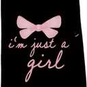 Coquette Trendy Black Pink Bows Kitchen Towels, Coquette Party Decor, Baby Girl Gifts, Girls Room College Dorm Apartment Bathroom Decor Decoration Tea Towels Kitchen Hand Towels 16x24 Inch