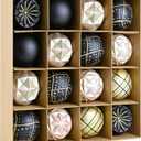 16PCS Christmas Balls Ornaments - 2.36in Black and Gold Christmas Tree Decorations, Shatterproof Hanging Balls for Christmas Xmas Tree Holiday Wreath Decor (Black & Gold)