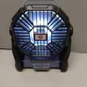 CONBOLA 20000mAh Solar Fan, Camping Fan with Solar Panel, 9W Rechargeable Solar Powered with LED Lantern for Outside, Quiet Battery Operated for Picnic, Barbecue, Fishing, Travel