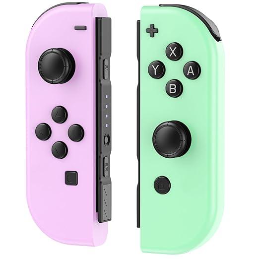 Sylphidara Replacement for Nintendo Switch Controller, Switch Controllers Compatible with Nintendo Switch/OLED/Lite, Support Dual Vibration/6Axis Gyro/Motion Control/Wakeup (Purple Green)