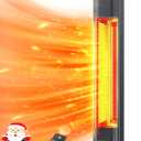 VAGKRI Outdoor Heaters, 1s Heating Carbon Infrared Patio Heaters With Remote, 9 Heat Levels, 24H Timer, IPX5 Waterproof, 42in Electric Space Heaters for Home, Office, Restaurant, Patio, and Garage