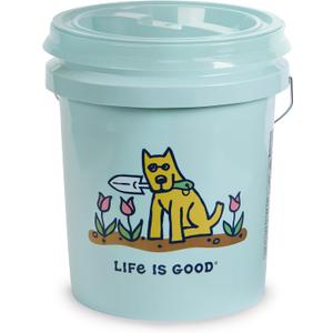 LIFE IS GOOD Rockets Garden 5-Gallon Airtight Storage Bucket with Twist Top Lid  BPA-Free, Food-Safe, Perfect for Gardening, Pet Food & Bird Seed