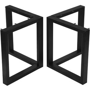 Metal Dining Table Legs 16 Inch,Iron Coffee Table Legs V Shape,Black Heavy Duty Desk Legs