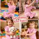 Custoneei 2 Piece Toddler Girls' Summer Outfits, Pink, 3-4 T (Pink)
