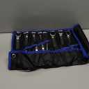 DISEN Flare Nut Wrench Set Metric and SAE 12-Piece Inch1/4 to 7/8" & 6-21mm, CR-V Steel Brake Line Wrench Set with Organizer Pouch,Father's Gift