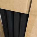 FOLLOOK Privacy Screen Freestanding Outdoor, 48" W x 71" H Poly-Coating Rustproof Metal Decorative Privacy Screen Fence Panels for Outside Backyard Garden Patio, Black