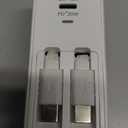 4 in 1 Retractable Wall Charger with Dual Cables,40W Retractable Phone Charger Wall Plug with Dual USB Ports,20W USB C Chargers Block Fast Charging for iPhone 17 16 15 14 13,LG, Galaxy S24 23,Pixel (White)