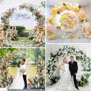 Wokceer Wedding Arch 7.2FT Round Backdrop Stand Metal Circle Backdrop Stand Circle Balloon Arch Stand Frame for Birthday Party Bridal Shower Anniversary Ceremony Candy Tables Celebration