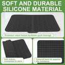 Silicone Drying Mat, 23"X17" With Built-in Drain Lip,Heat-Resistant,Eco-friendly,Hygienic Drying Pad,Leak-Proof and Non-Slip,Silicone Dish Drying Mat for Kitchen Counter or SinkBlack 23X17
