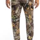 Realtree Men's Polyester Performance Baselayer Thermal Underwear Long Johns Bottom (Medium, Realtree Edge Camo)