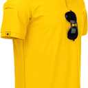 SCODI Mens Polo Shirts Performance Short Sleeve Tactical Shirts Athletic Golf Shirt for Men Daily Casual Collared T-Shirt (4X-Large, Yellow)