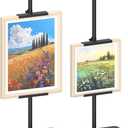 Adjustable Tabletop Easel Stand for Picture Frame  Heavy Metal Table Top Sign Holder for Display Up to 25 H, Art Poster Rack for Home Office Galleries, 1PCS, Black