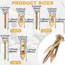 2 x PAGOW 36 Pcs Self-Drilling Anchors & Screws, Heavy Duty, No Drill, 3 Sizes, Drywall, Metal, Steel, Zinc, 36 Pieces