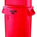 Rubbermaid Commercial Products Heavy-Duty Brute Dome Swing Top Door Lid, Plastic, Red, Compatible with the 32-Gallon Waste/Utility Containers