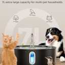 Smartoo Dog Water Fountain for Large Dogs 7L/236oz Stainless Steel Dog Water Bowl Dispenser Automatic Pet Water Fountain, Multi-Filtration Pet Fountain with Ultra-Quiet Pump (Black)