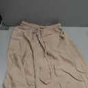 Faleave Women's Cotton Linen Summer Palazzo Pants Flowy Wide Leg Beach Trousers with Pockets (Beige, M)