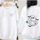 50 Pcs Spooky Ghost Heat Transfer Printing Stickers for Bags T-Shirts Skeleton Women Iron on Patches Momster Iron on Decals for Clothes DIY Crafts DTF Transfers Ready to Press