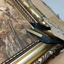 ARPEOTCY Large Vintage Gold Framed Floral Wall Art, Elegant Wildflower, 36"L x 24"W