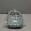 Collapsible Cat Litter Storage Container with Rolling Casters,20 Lbs Cat Litter Storage with Wheels,Airtight Lids,Cat Litter Shovel,Portable Cat Litter Storage Bin Container,BPA Free (Green)