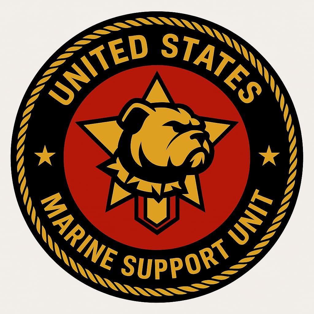 Marine Support Unit Heavy Duty Military Grade USA Flag Dog Leash for Large & Medium Breeds - Patriotic Pet Lead