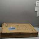 Folding TV Tray Table with Cup Holder, TV Dinner Table with Sturdy MDF Top, Eating Trays with Tablet Slot for Living Room, Bedroom, Sofa (Black Marble, 4Pcs)