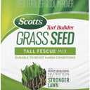 Scotts Turf Builder Grass Seed Tall Fescue Mix - Durable to Resist Harsh Conditions, Lawn Seed, Grass Fertilizer & Soil Improver, Covers up to 4,000 sq. ft., 16 lb. (EXP 12/31/38)