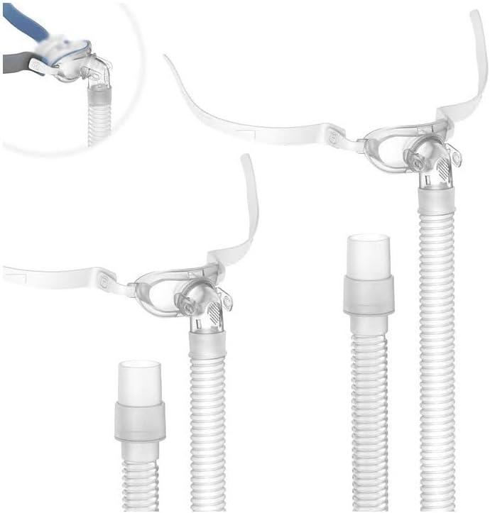 2PCs Replacement Tubing and Support Set for Airfit P10, Short Tube & Supportive Frame Assembly with Improved Swivel Design, Added Flexibility & ComfortItAll Supplies for CPAP Users