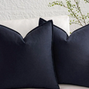 Miulee, Luxury Cotton 2 Piece Pillow Set, Designer Home Décor, Textured Pleats Charcoal,26"x 26"