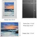 11x14 Wavy Picture Frame With Mat For 8x10, Wavy Edge Wooden Picture Frame with Real Glass - Wall Mount Display, White, 2 Pack