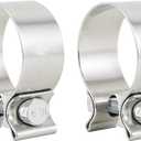 1.75" Exhaust Band Clamps T304 Stainless Steel 1-3/4 Inch Exhaust Narrow Lap Butt Clamps(2 Pieces)