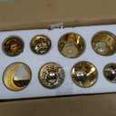 8PCS Gold Mercury Glass Candle Holder, Assorted Mercury Glass