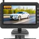 Wireless Backup Camera for Car Digital Stable Signal Easy Install, 4.3 Inch Monitor System Customizable Parking Lines Night Vision Rear View Camera for Car Truck,Trailer, Pickup