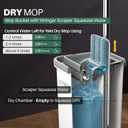 JOYMOOP Mop and Bucket Set, Hands-Free Flat Floor Mop with 3 Washable Microfiber Pads, Wet and Dry Use, Ideal for Home and Commercial Floor Cleaning
