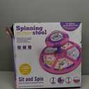 Flooyes Unicorn Sit and Spin Toys for Toddlers Girls 1 2 3 Years Old, Birthday Gifts for 2-4, with LED and Music, 360 Spin (Pink)