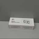 Netzu Wooden Alarm Clock, Loud Digital Plug-in Clock with 5 Volumes, 12 Ringtones, Manual DST, Snooze for Heavy Sleepers Bedroom Wood Decor (White)