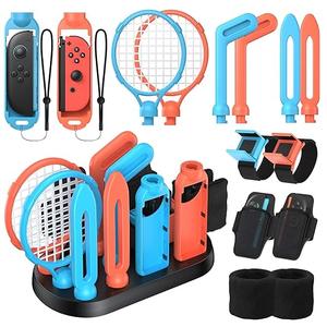 [Switch 1/2 Compatible] FASTSNAIL Sports Accessories Bundle for Nintendo Switch 2/Switch 1/OLED for Joy-con 2, Storage and Organizer Station for Switch Sports Games, Family Party Pack Kit for Joycon