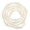 Wood Bead Garland Without Tassels, 84 Inch Natural Wooden Beads Garland, 7 Feet Handmade Boho Decor, Coffee Table Decor