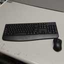 Wireless Keyboard and Mouse Combo, Full-Sized 2.4GHz Wireless Keyboard with Comfortable Palm Rest and Optical Wireless Mouse for Windows, Mac OS PC/Desktops/Computer/Laptops (Black)