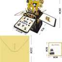 Joycard 67th Birthday Card, 67th Birthday Decorations for Women Men, Happy Birthday 3D Cards for 67 Year Old Mother Dad, Birthday Gift Box for Wife Husband