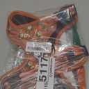 Timos Dog Harness for Medium Dogs, No Pull Service Vest with Reflective Strips and Control Handle,No Choke Dog Harness with 2 Metal Rings for Easy Walking,Outdoor Training,Flower Orange, M (Medium (Pack of 1))