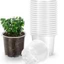 20 Pack 5 Inch Clear Nursery Pots for Plants, Clear Plastic Plant Pots with Drainage Holes, Flexible Nursery Pots Variety Pack, Seedling Planter Seed Starter Pots (5 Inch)