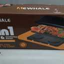 AEWHALE Portable Double Electric Burner with Removable Cast Aluminium Griddle Pan Non-stick,1800 W Hot Plate for Cooking, Independent Temperature Control for Family Party