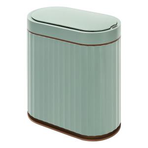 ELPHECO Bathroom Trash Can with Automatic Lid, 2 Gallon Sensor Trash Bin, Smart Garbage Can, IPX5 Waterproof Slim Trash Bin, Motion Sensor Wastebasket for Office, Kitchen, Sage Green Gold