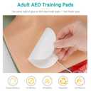 4 Pairs AED Pads - Reusable Adult AED Training Pads - AED Trainer Replacement Pads for Nurse Training and Student Learning