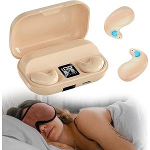 Invisible Sleep Wireless Earphone IPX5 Waterproof Pink Wireless Thin Invisible Sleep Earbuds for Side Sleepers Sleep Ear Buds Smallest Tiny Small Mini Discreet Earbud for Sleeping Invisible Headphones
