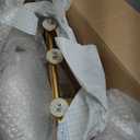 MantoLite Bathroom Light Fixtures Modern Vanity Light Over Mirror Adjustable 3000K-6000K Picture Lights Art Light with Floral Clear Glass Shades for Living Room Bedroom Wall Sconces (5 Light Gold) (Brass)