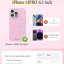 Compatible with iPhone 14 Pro Case, with Polka Dot Aesthetics Design Simple Case for Women Girl, Cute Fashion Soft TPU Slim Protection Phone Case for iPhone 14 Pro 6.1'' - Pink