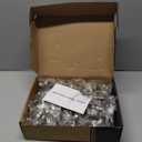 Chibery 50 Pack 1/ 2" Overlay 3D Soft Close Concealed Hinge for Face Frame Door, Smooth Slow Self Closing Hinges, Satin Nickel, Hidden 105° Open Angle Stainless Steel Hinge for Kitchen Cabinet Door